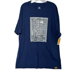 Seinfeld 80s Sitcom NY City Map Graphic Pop Culture T-Shirt Mens 2XL Blue NWT